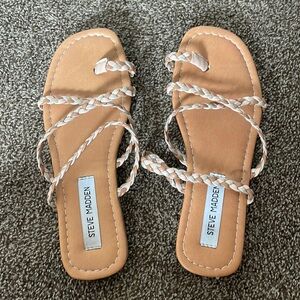 Steve Madden sandals silver and pink size 7